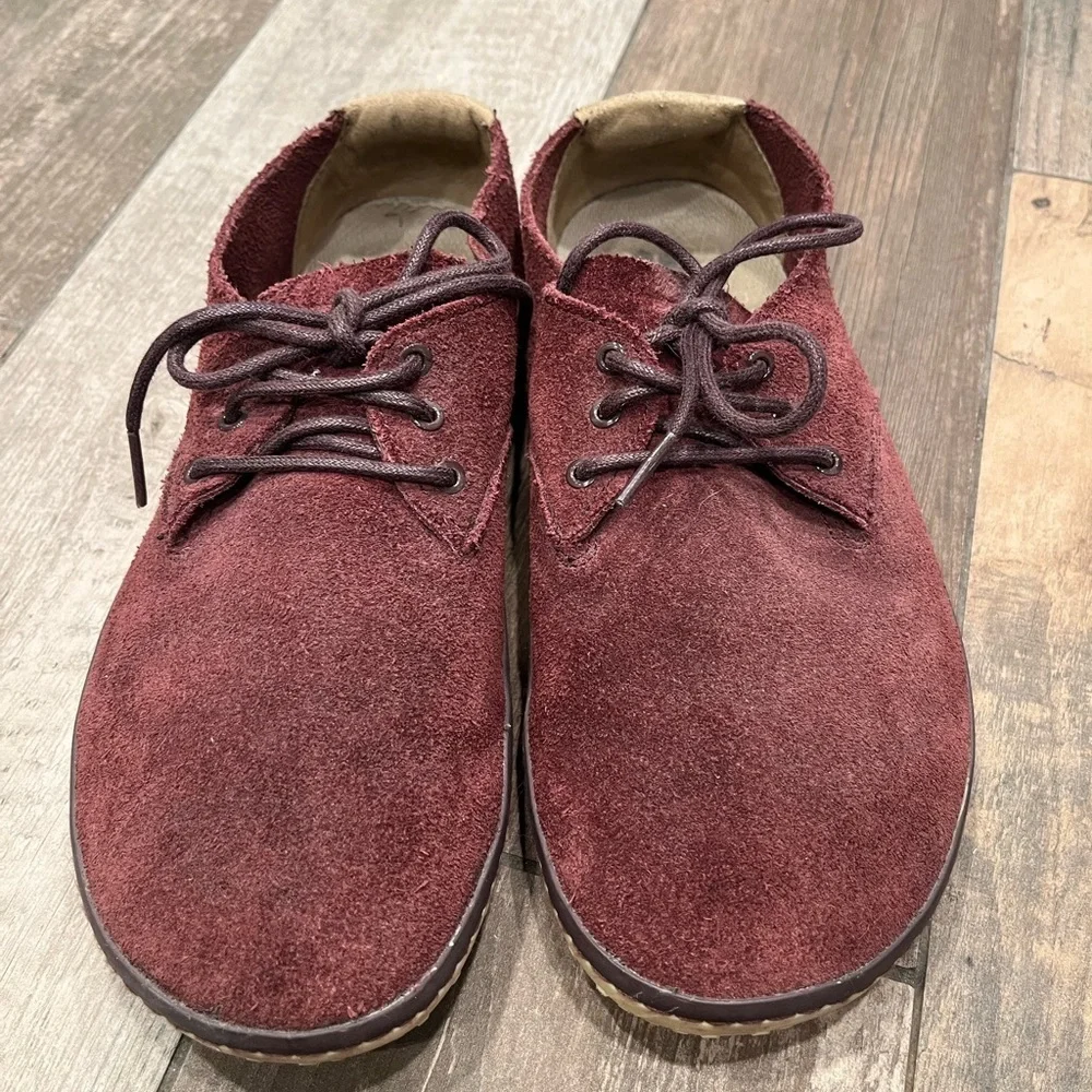 Vivo barefoot Ra Burgundy Oxblood Suede Leather Lace Up Men’s Oxford Shoes 40/8